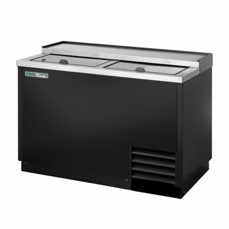 Refroidisseur de verres commercial True T-50-GC-HC 49 pouces avec couvercle coulissant solide