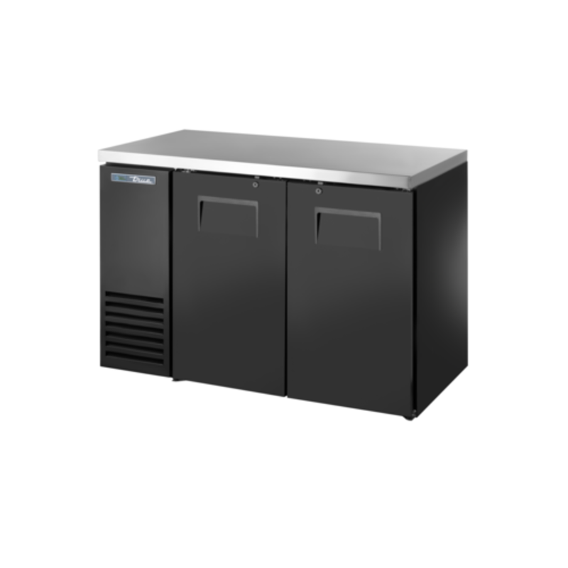 Réfrigérateur arrière de bar True Refrigeration TBB24-48-2S-Z1-SFT-B-1, 48 po, deux portes, solides