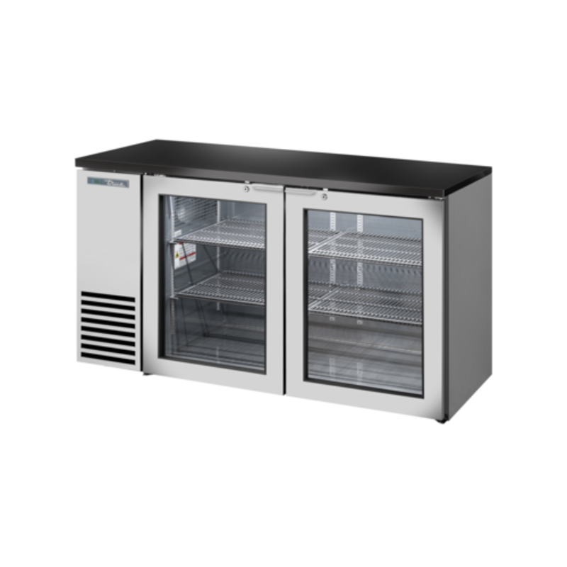 True TBB24-60-2G-Z1-BST-S-1 60-Inch Stainless Steel Two-Door Back Bar Cooler