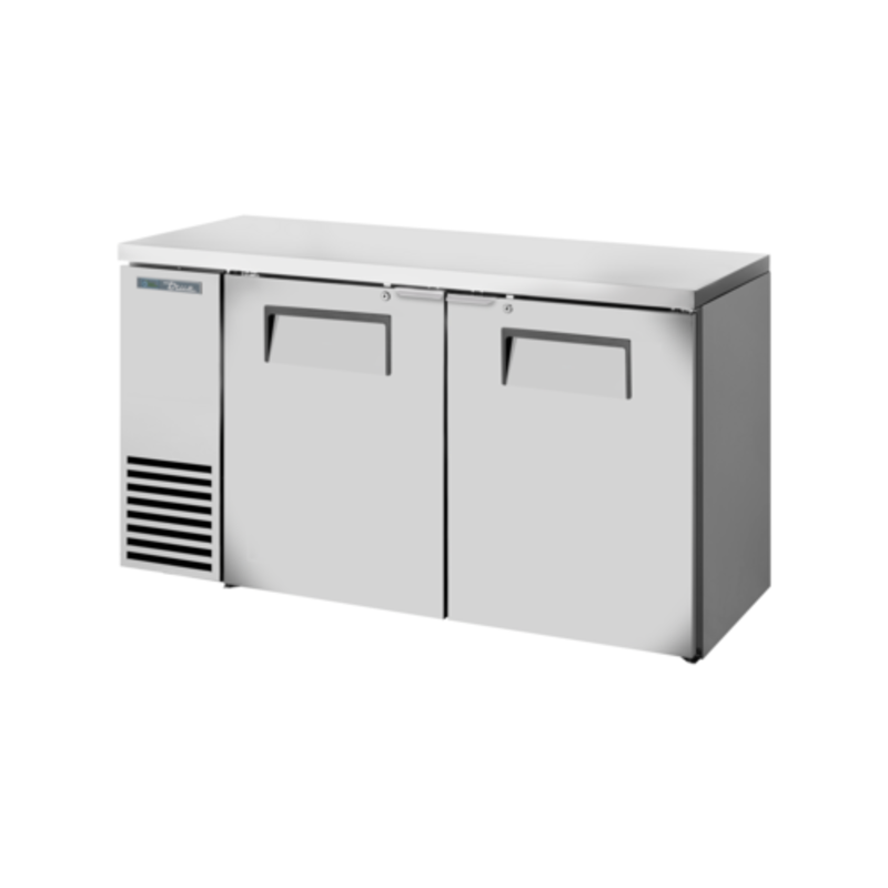 Refroidisseur de bar arrière extérieur à portes pleines True TBB24-60-2S-Z1-SFT-S-1 60 po - Acier inoxydable