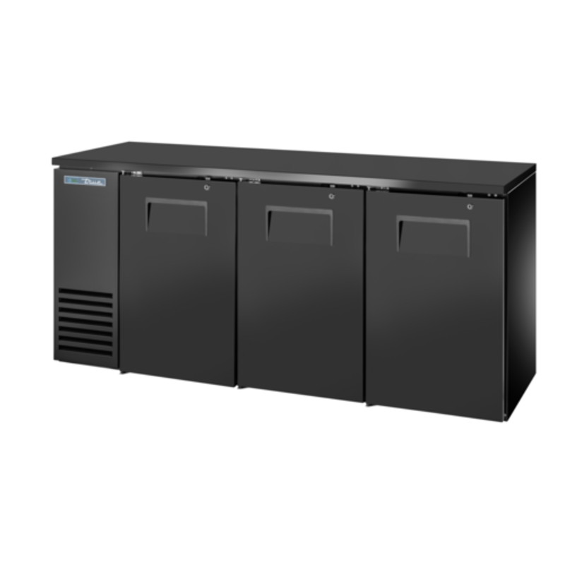 Réfrigérateur de bar arrière à trois portes True Refrigeration TBB24-72-3S-Z1-BST-B-1 72-1/8"