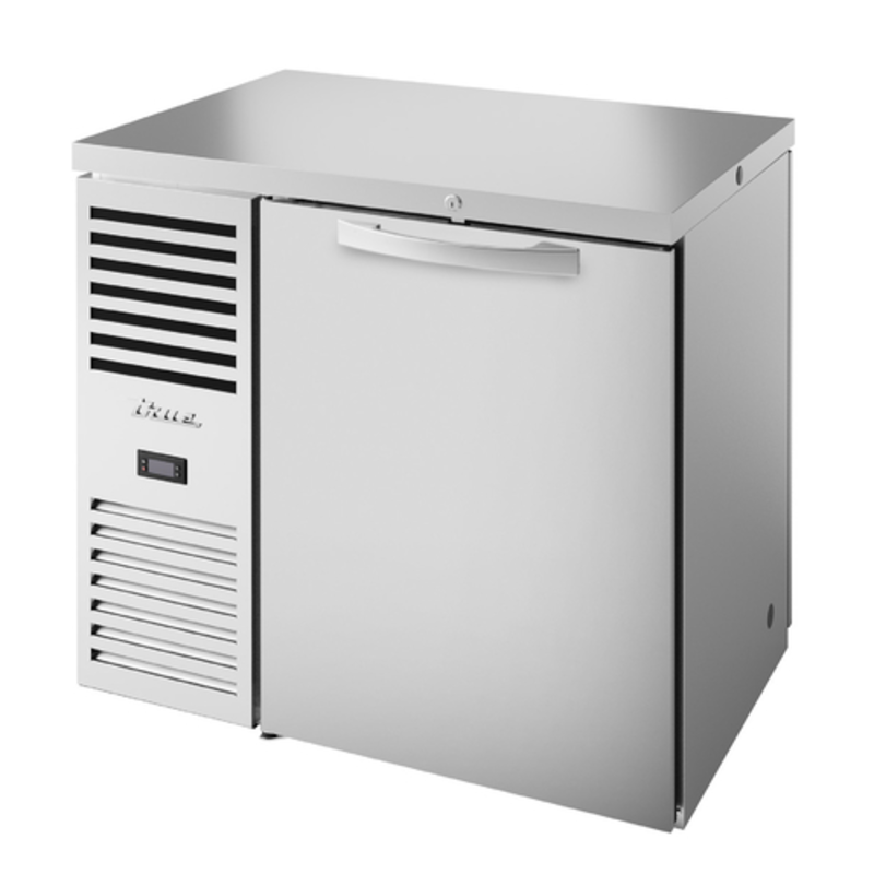 True TBR36-PTSZ1-L-S-S-S-1 36" Pass-Thru Stainless Steel Back Bar Refrigerator