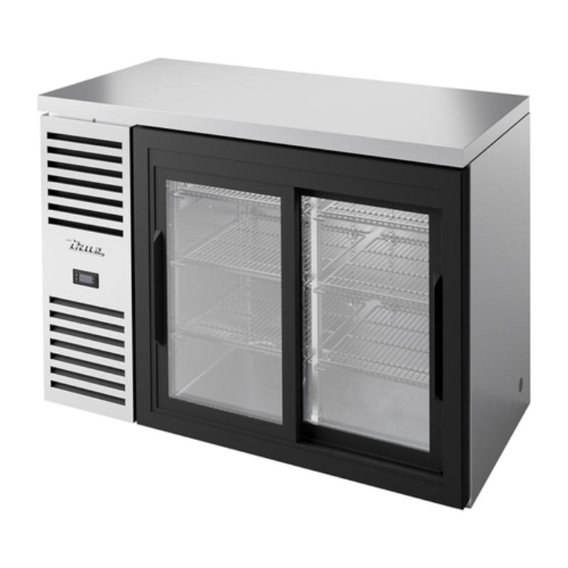True Refrigeration TBR48-RISZ1-L-S-11-1 48" Sliding Glass Door Back Bar Refrigerator