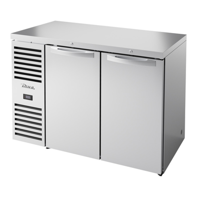 Meuble arrière de bar réfrigéré True TBR48-RISZ1-L-S-SS-1, 48 pouces, en acier inoxydable
