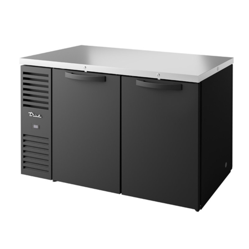 True Refrigeration TBR60-PTSZ1-L-B-SS-SS-1 Refroidisseur de bar arrière 60 pouces avec portes pleines traversantes