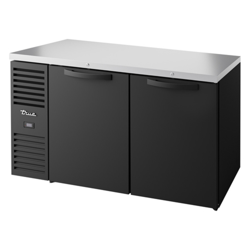 Réfrigérateur de bar arrière à deux portes True Refrigeration TBR60-RISZ1-L-B-SS-1, 60 pouces