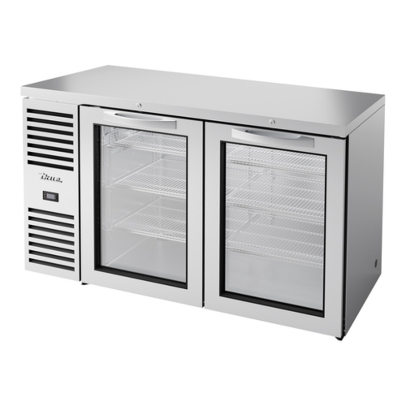 True TBR60-RISZ1-L-S-GG-1 60" Glass Door Refrigerated Back Bar Cabinet