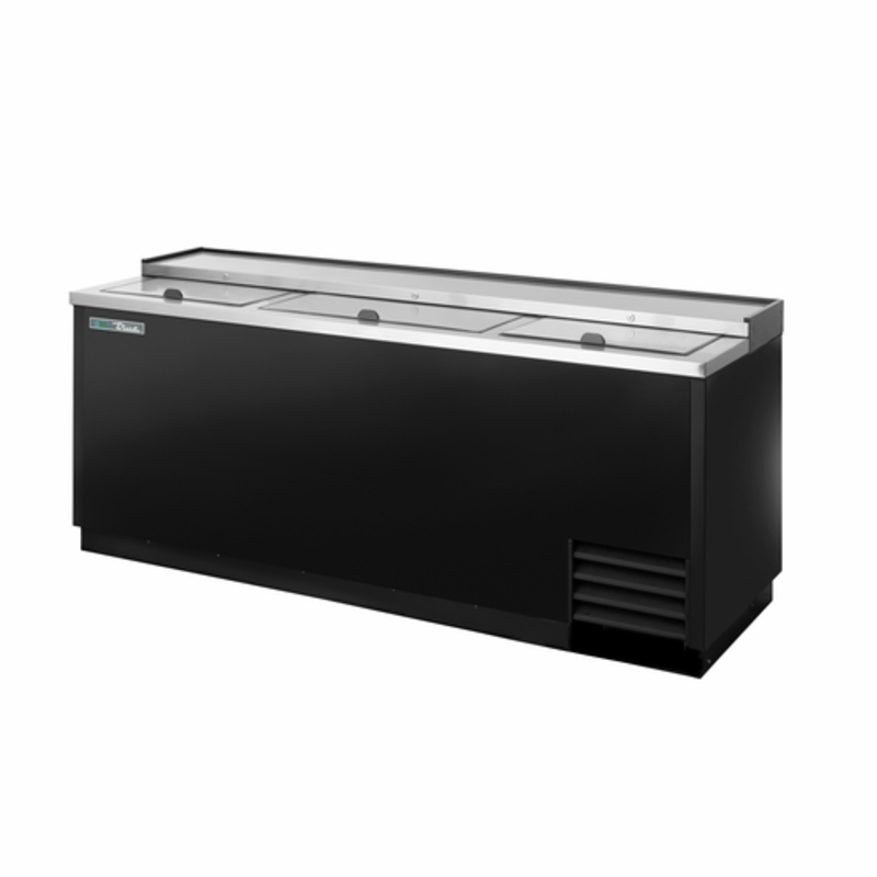 Refroidisseur de bouteilles horizontal commercial True Refrigeration TD-80-30-HC de 80 pouces avec plateau en acier inoxydable