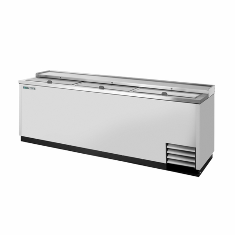 Réfrigérateur de bouteilles horizontal commercial en acier inoxydable True TD-95-38-S-HC de 95 pouces