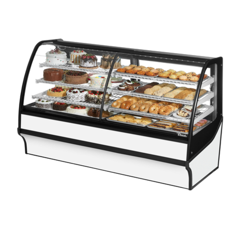 Vitrine de pâtisserie True Refrigeration TDM-DZ-77-GE/GE-W-W 77,25" blanche double zone