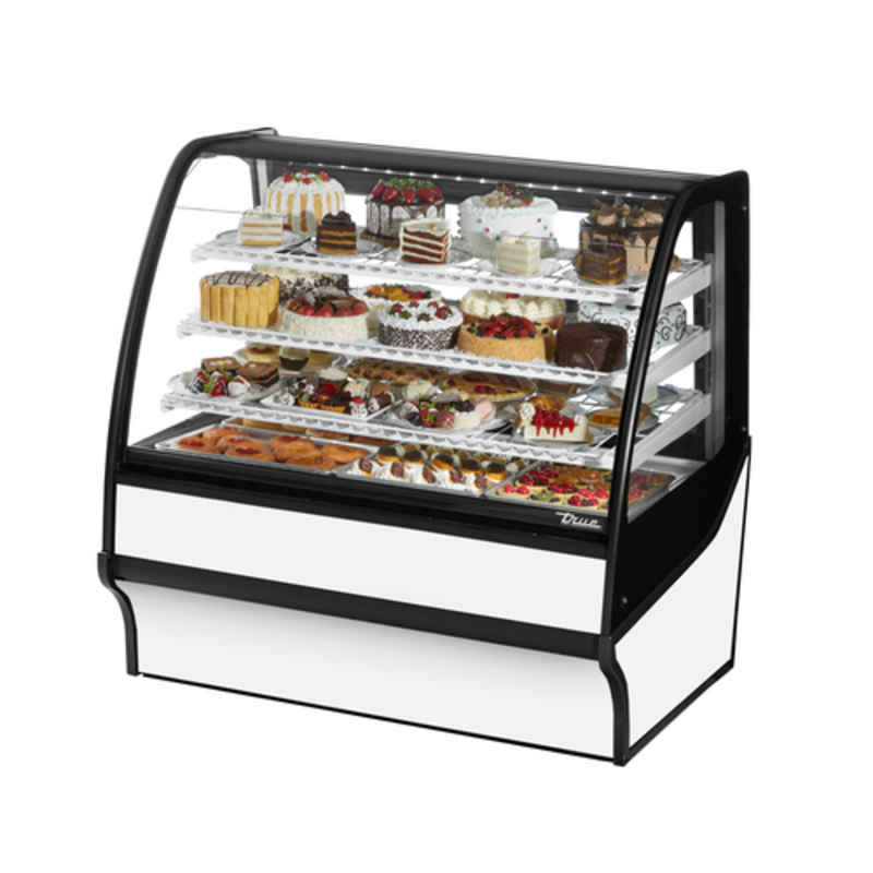 Véritable présentoir de boulangerie réfrigéré en verre courbé True TDM-R-48-GE/GE-S-W 48 po