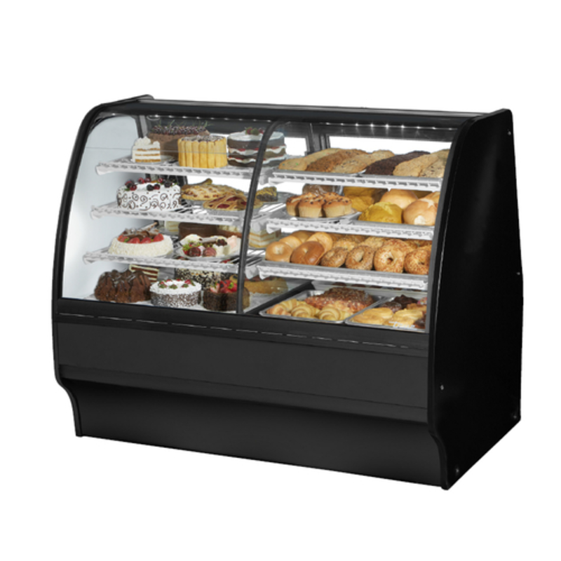 Vitrine réfrigérée double zone à vitre incurvée True Refrigeration TGM-DZ-59-SC/SC-B-W 59,25 po