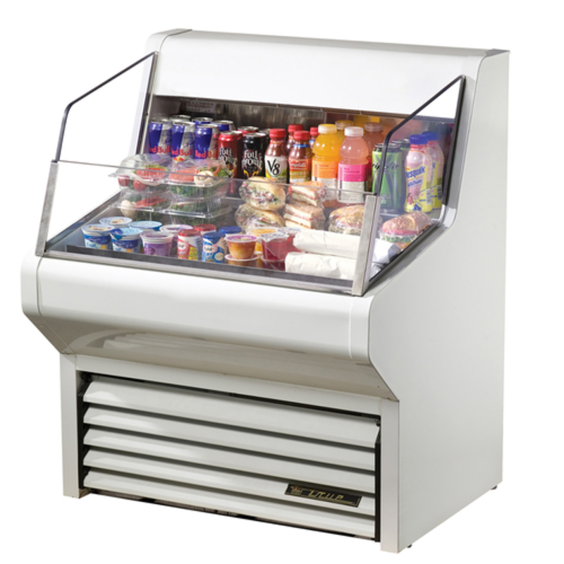 Vitrine horizontale ouverte True THAC-36-HC-LD à rideau d'air, 91 cm