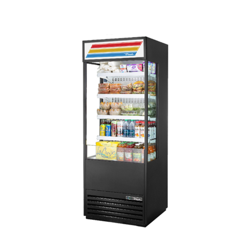 Réfrigérateur à rideau d'air vertical True TOAM-30GS-HC~TSL01 de 30 pouces avec extérieur noir