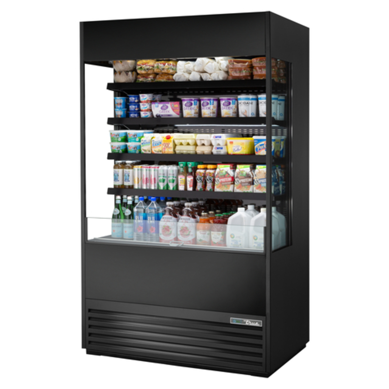 Distributeur réfrigéré vertical à rideau d'air True TOAM-48GS-HC~NSL01 de 48 pouces avec parois en verre