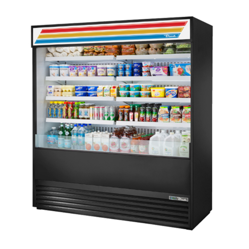 Présentoir réfrigéré ouvert True Refrigeration TOAM-72-HC~TSL01, 72 pouces