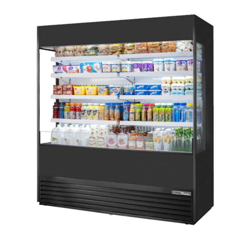 Refroidisseur à rideau d'air vertical True TOAM-72GS-HC~NSL01 de 72 pouces avec côtés en verre