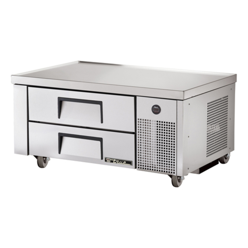 Pied de support d'équipement True Refrigeration TRCB-48-HC de 48-3/8 po à deux tiroirs