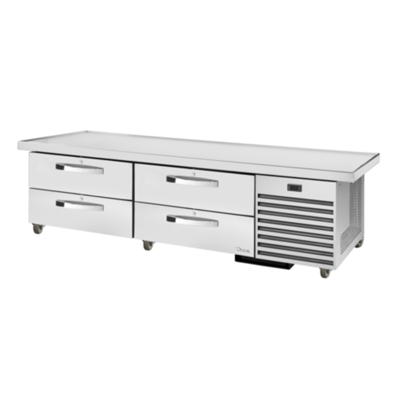 Base de chef True Refrigeration TRCB-79-86-HC~SPEC3 de série Spec de 86,25 pouces à quatre tiroirs