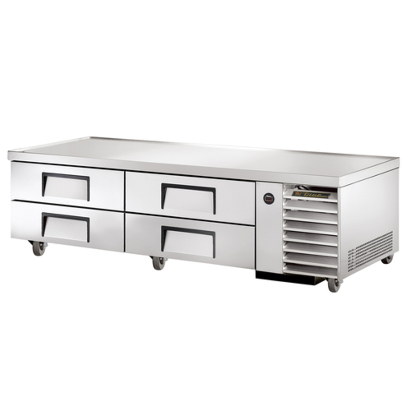 Base réfrigérée de chef True TRCB-79-HC de 201 cm avec quatre tiroirs