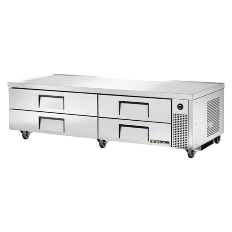 Base réfrigérée de chef commerciale True TRCB-82-HC à 4 tiroirs de 82-3/8 po