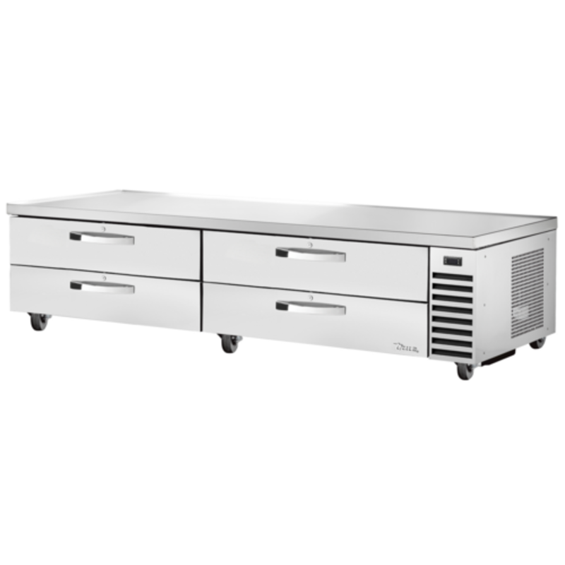 Base réfrigérée commerciale True Refrigeration TRCB-96-HC~SPEC3 de 95,5 pouces pour chef