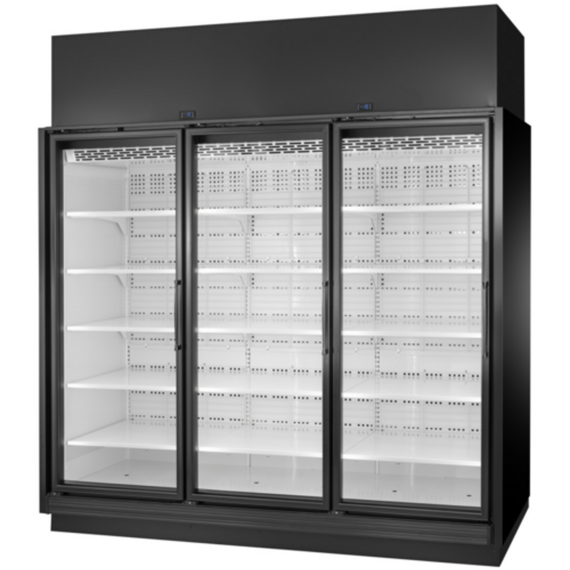 True 97-Inch 3-Door Low Temp Glass Merchandising Freezer (TRM3L-NY-BLK-WHT-1BLKLLL-4)