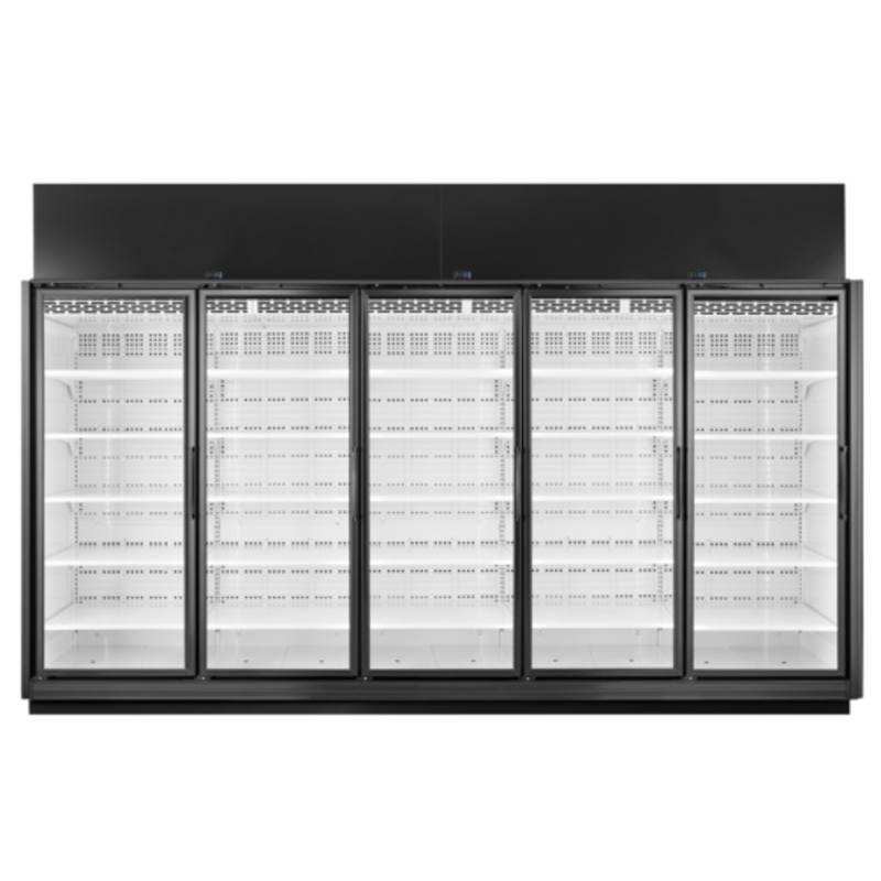 True 157-Inch 5-Door Glass Merchandiser Freezer in Black TRM5L-YN-BLK-WHT-1BLKLLLLL-4