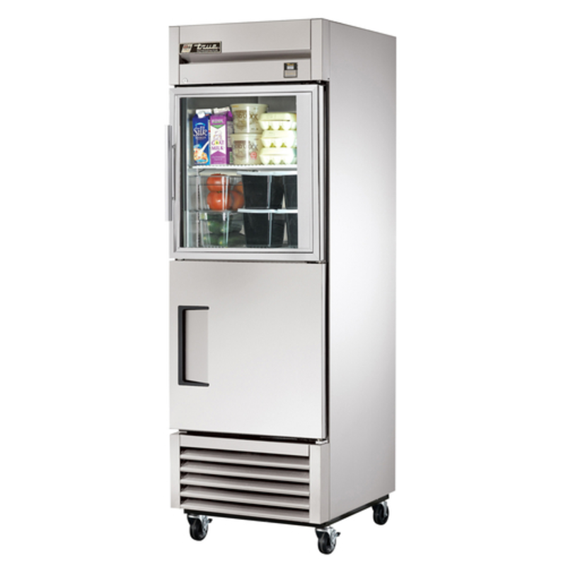 Réfrigérateur vertical combiné True Refrigeration TS-23-1-G-1-HC~FGD01 de 27 pouces à demi-portes