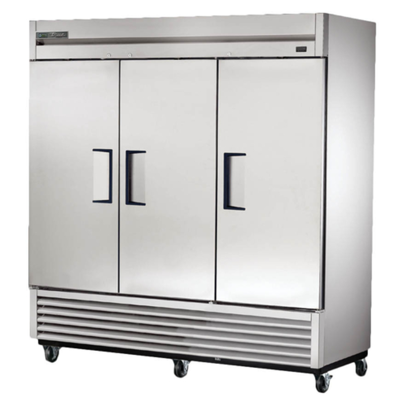 Congélateur commercial True TS-72F-HC à trois sections et portes pleines de 78 pouces