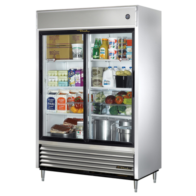 Réfrigérateur à portes coulissantes vitrées True TSD-47G-HC-LD de 137 cm (54 pouces)