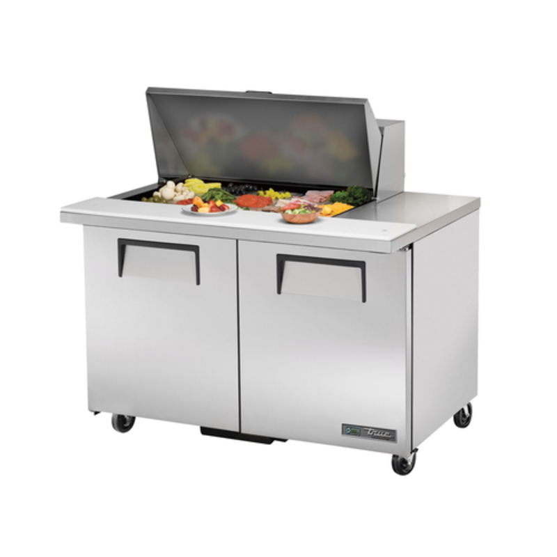 True TSSU-48-15M-B-HC Table de préparation réfrigérée Mega Top de 48 pouces