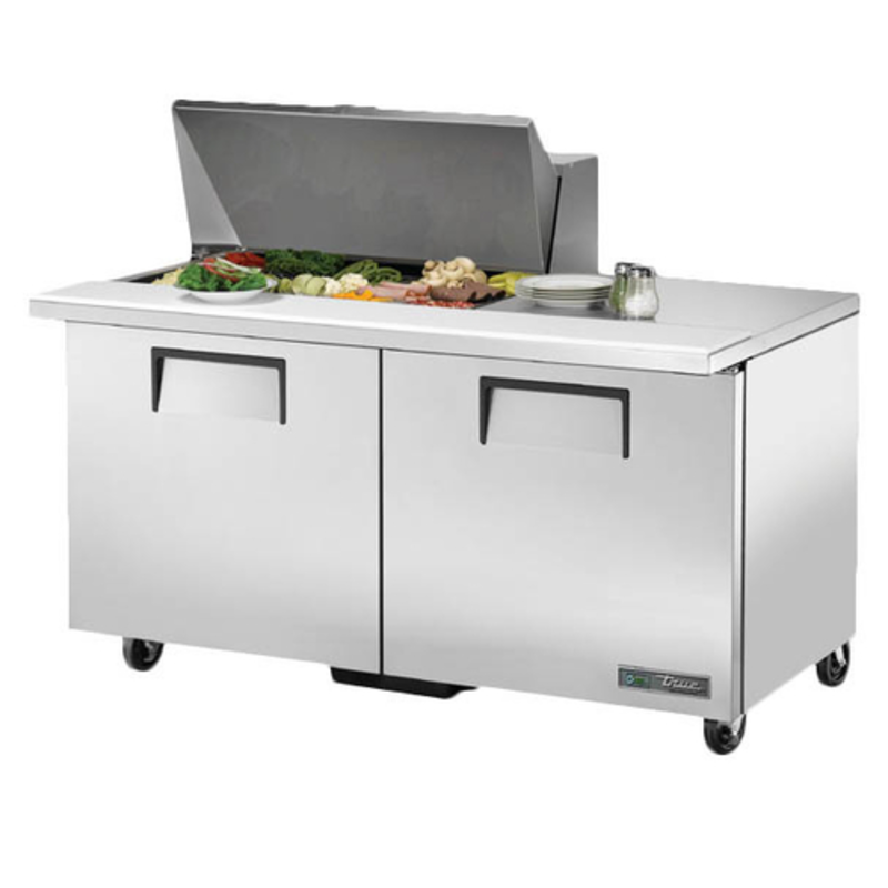Réfrigérateur de préparation à sandwichs et salades True TSSU-60-15M-B-HC Mega Top de 60-3/8 po