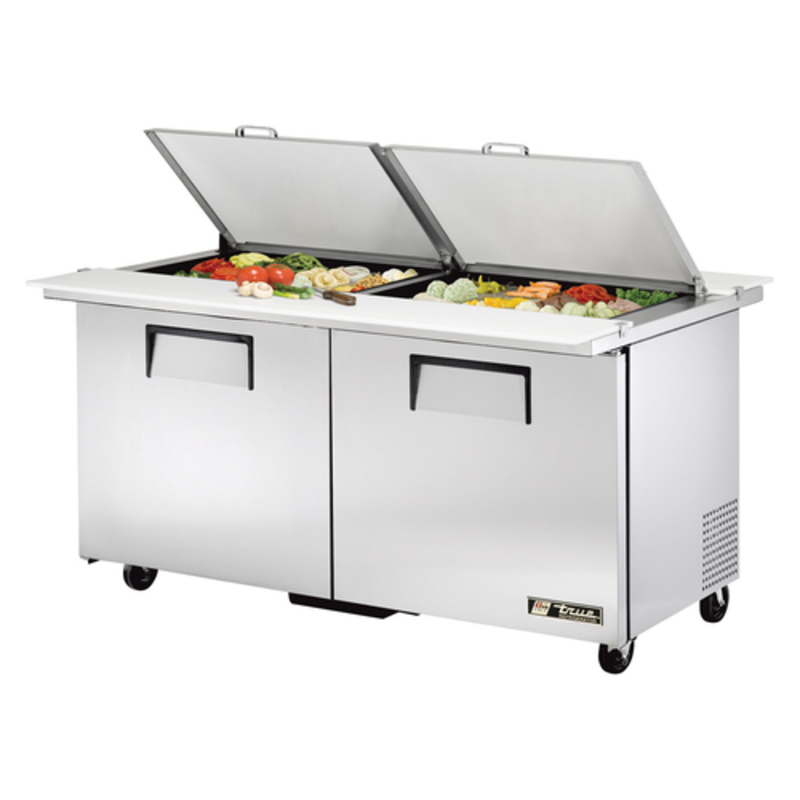Table de préparation sandwiches/salades True Mega Top double face 60" (TSSU-60-24M-B-DS-ST-HC)