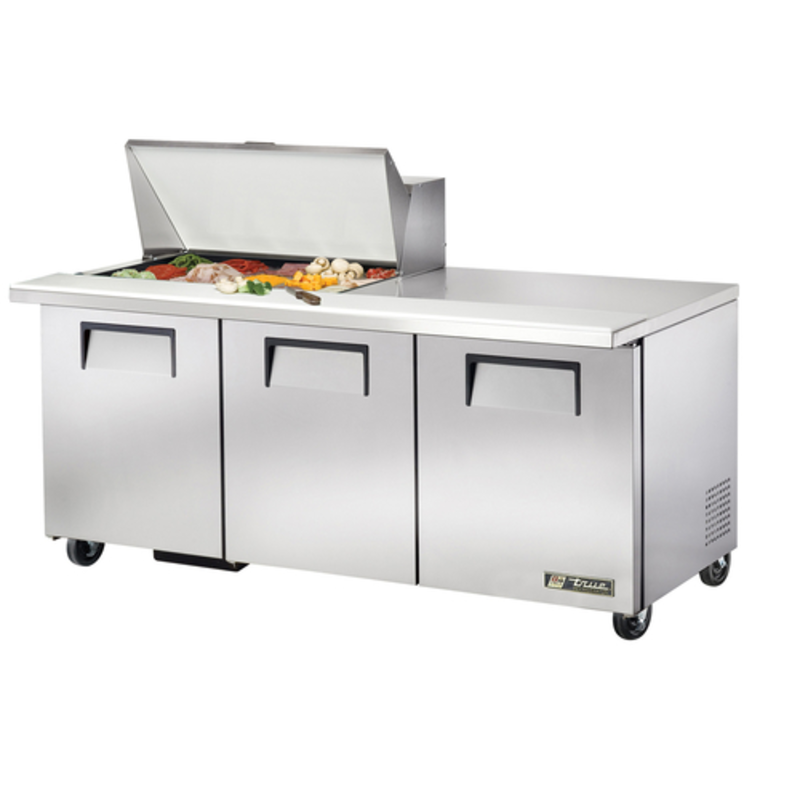 Table de préparation pour sandwichs et salades True TSSU-72-15M-B-HC Mega Top de 72 pouces