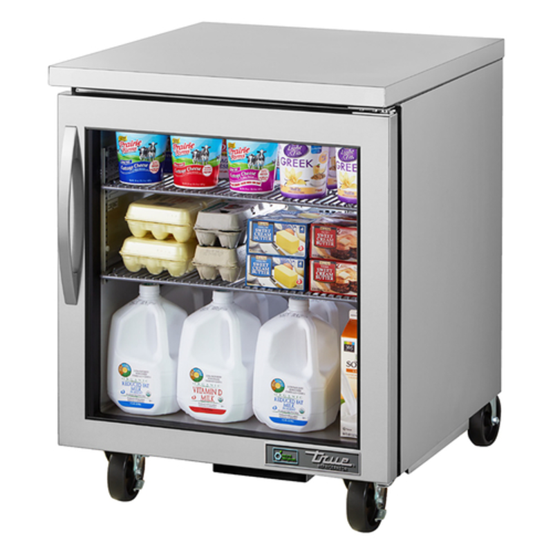 Réfrigérateur de comptoir commercial True TUC-27G-HC~FGD01 de 27,63 po avec porte vitrée