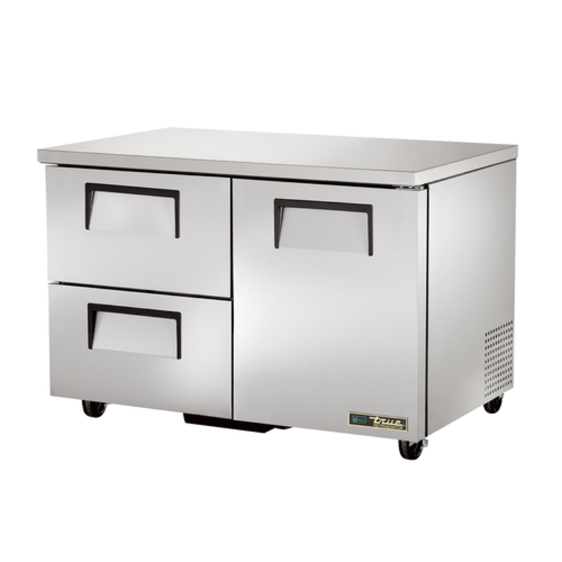 Réfrigérateur de comptoir commercial True TUC-48D-2-HC de 122 cm avec porte et tiroirs