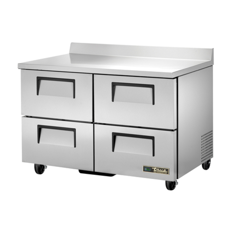 Réfrigérateur professionnel True 48 po à plan de travail et 4 tiroirs TWT-48D-4-HC