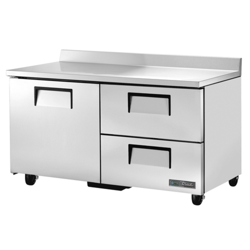 Réfrigérateur de comptoir commercial True TWT-60D-2-HC de 60 pouces avec porte et tiroirs