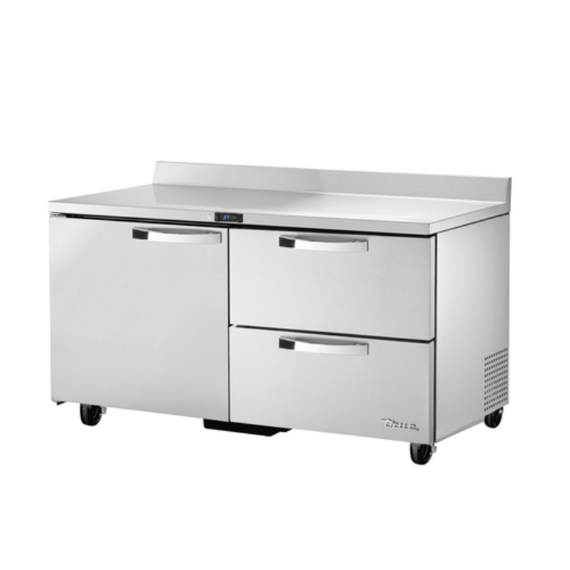Réfrigérateur de travail True TWT-60D-2-HC~SPEC3 de 60" avec 1 porte et 2 tiroirs - Série SPEC