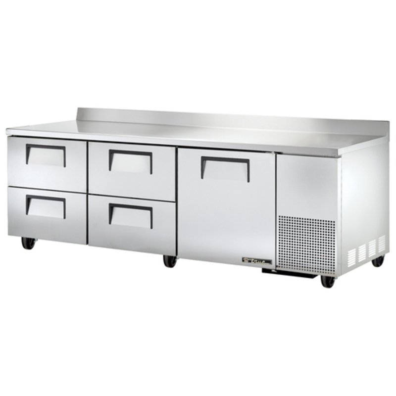 Comptoir de travail réfrigéré True TWT-93D-4-HC 93,25 po à 3 sections