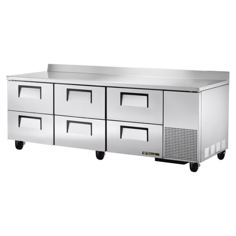 Réfrigérateur de comptoir à 6 tiroirs True TWT-93D-6-HC de 93 pouces de profondeur