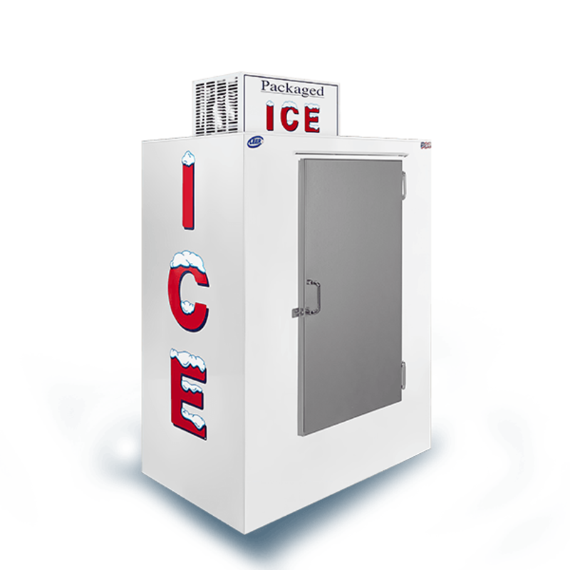 Distributeur de glace d'extérieur robuste Leer L040UCSP, 1,13 m³, avec porte pleine