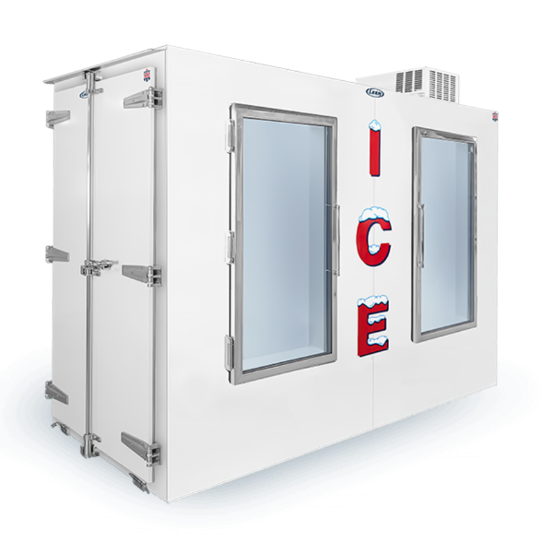 Distributeur de glace intérieur à grand volume Leer L225UAGPPL de 274 cm de hauteur avec accès par palette