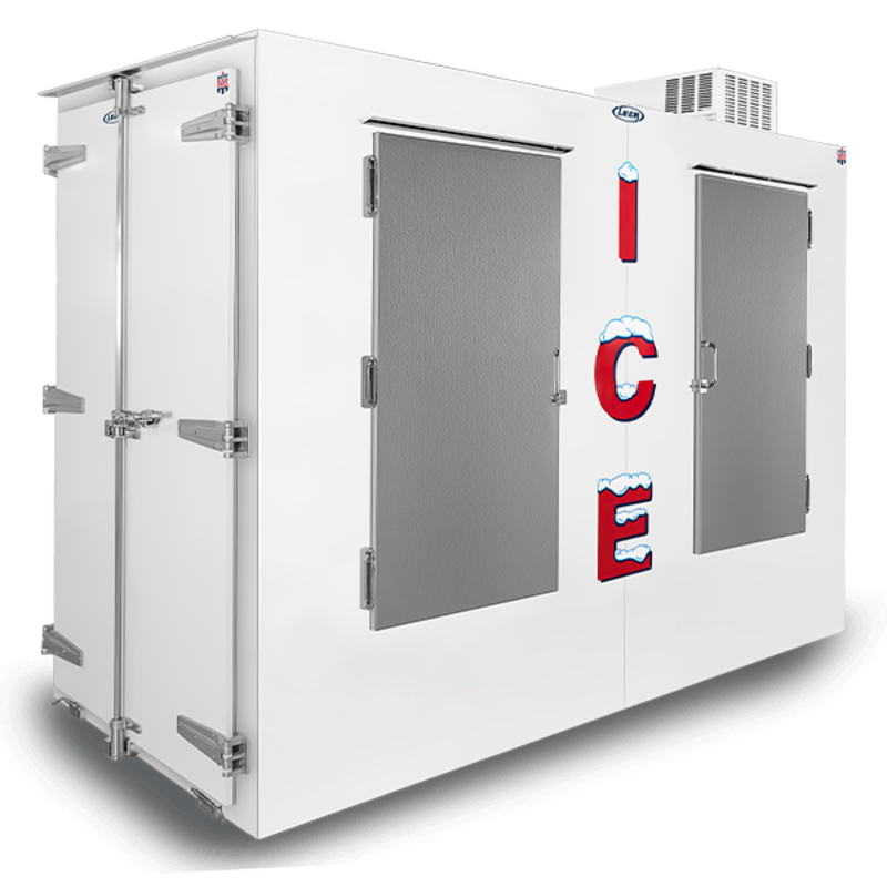 Distributeur de glace extérieur Leer L225UASPPL grand volume 225 pi³ pour palettes