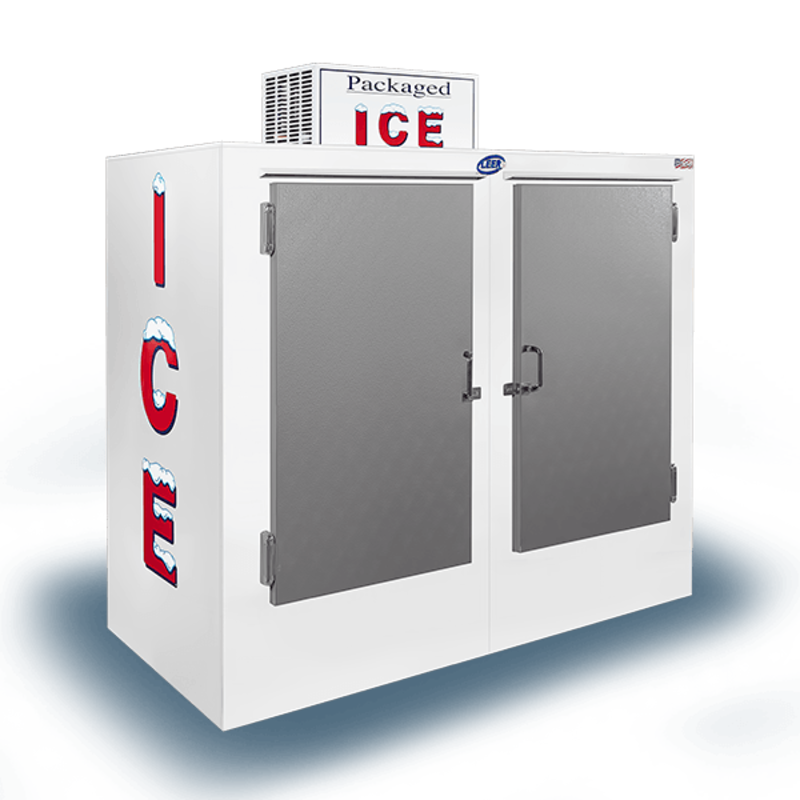 Distributeur de glace d'extérieur robuste Leer L075UASP de 75 pi³ avec dégivrage automatique