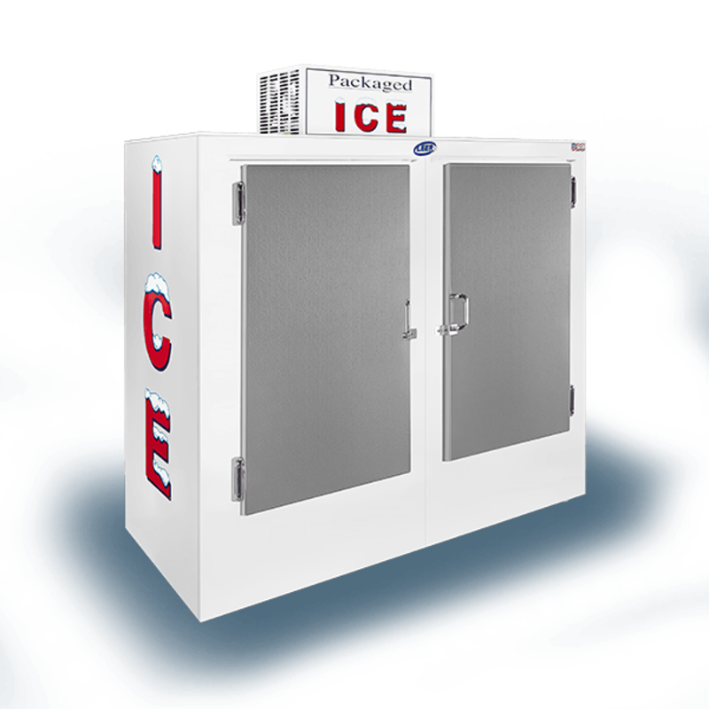 Leer L060UASP Distributeur de glace extérieur à dégivrage automatique de 1,70 m³, 185 cm