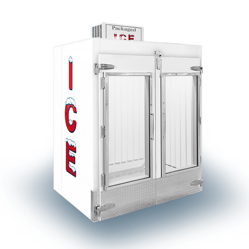 Distributeur de glace d'intérieur à grande capacité Leer L150UAGPPL de 72 pouces avec chargement par palette