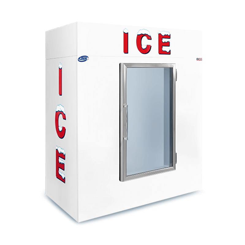 Leer L065UCGP 65 Cu. Ft. Cold Wall Glass Door Indoor Ice Merchandiser