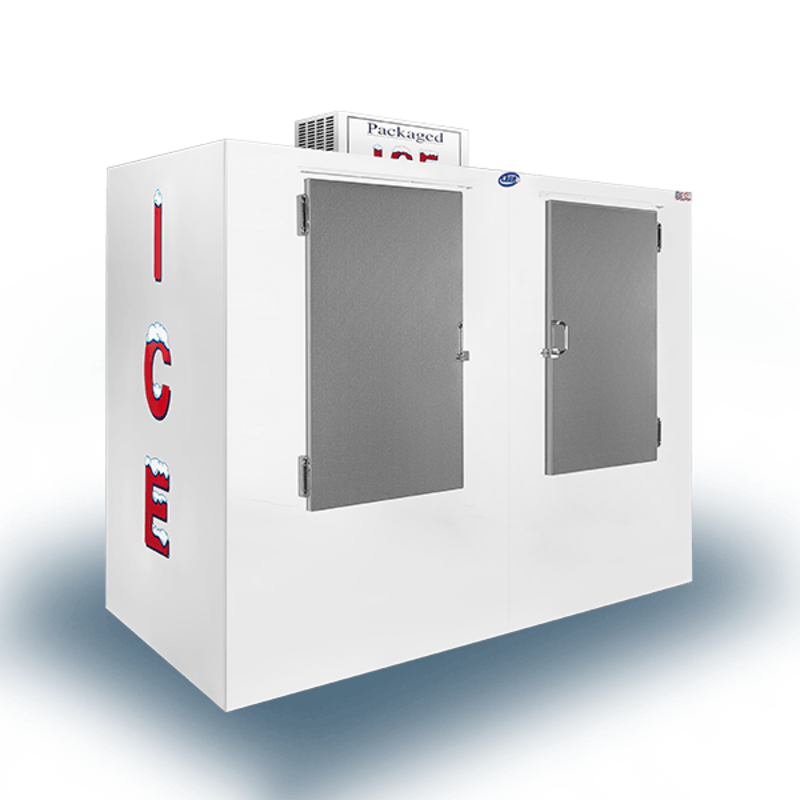 Congélateur à glace d'extérieur haute capacité Leer TD155UASP 155 pi³ avec portes pleines
